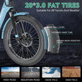 ABORON 3.0 Fat Tire Electric Trike for Senior Foldable E Bike, 500W Motorized Tricycle Adult 20" Folding 3 Wheel Electric Commute Bike Trike W/48V